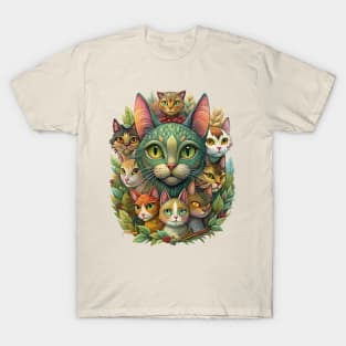 Anime Series Cat Characters T-Shirt